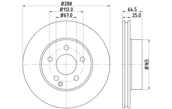 Disque de frein 8DD 355 128-701 Hella