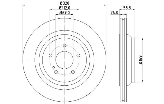 Disque de frein 8DD 355 128-751 Hella