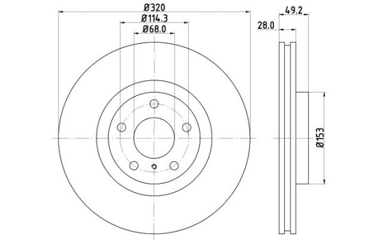 Disque de frein 8DD 355 128-771 Hella, Image 4