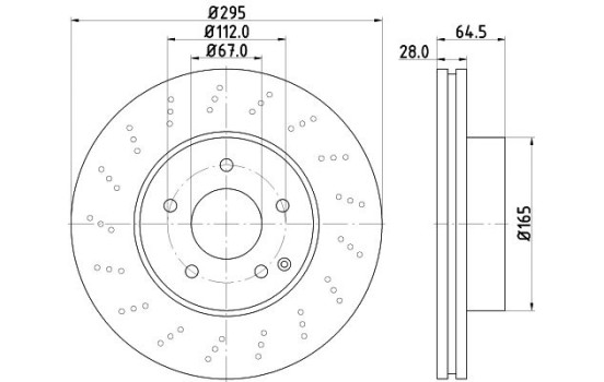 Disque de frein 8DD 355 128-801 Hella
