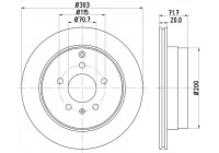 Disque de frein 8DD 355 128-821 Hella