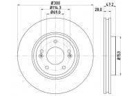 Disque de frein 8DD 355 128-831 Hella