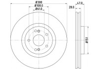 Disque de frein 8DD 355 128-891 Hella