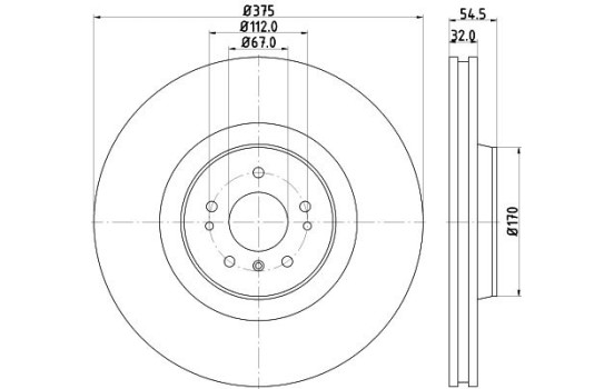 Disque de frein 8DD 355 128-941 Hella