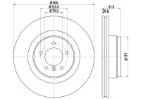 Disque de frein 8DD 355 128-981 Hella