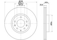 Disque de frein 8DD 355 128-991 Hella