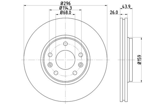 Disque de frein 8DD 355 129-131 Hella