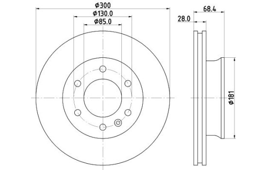 Disque de frein 8DD 355 129-281 Hella