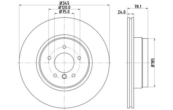Disque de frein 8DD 355 129-321 Hella