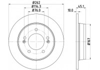 Disque de frein 8DD 355 129-451 Hella