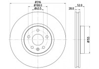 Disque de frein 8DD 355 129-511 Hella