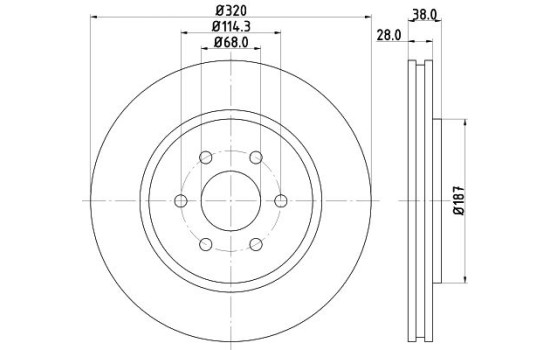 Disque de frein 8DD 355 129-541 Hella