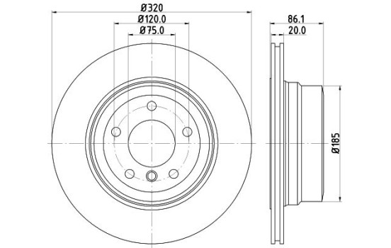 Disque de frein 8DD 355 129-571 Hella
