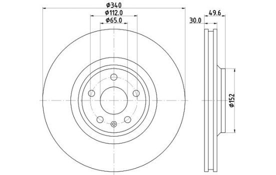 Disque de frein 8DD 355 129-701 Hella