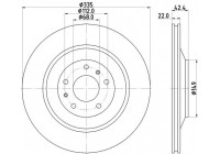 Disque de frein 8DD 355 129-801 Hella