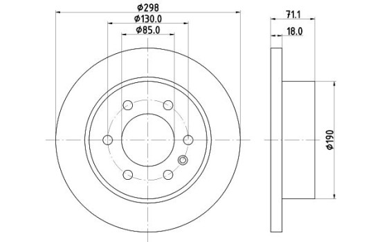 Disque de frein 8DD 355 131-841 Hella