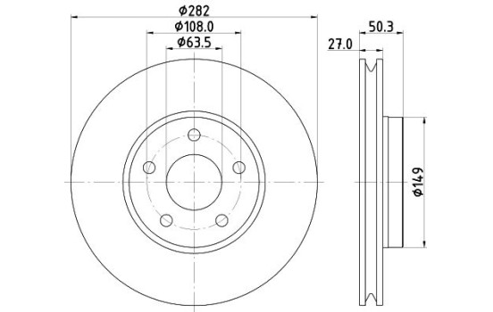 Disque de frein 8DD 355 132-021 Hella, Image 4