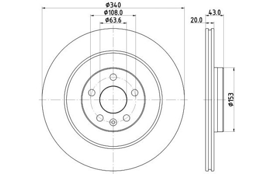 Disque de frein 8DD 355 132-071 Hella