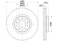 Disque de frein 8DD 355 132-131 Hella