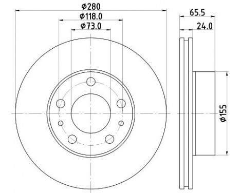 Disque de frein 8DD 355 132-141 Hella