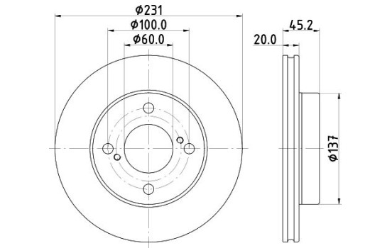 Disque de frein 8DD 355 132-381 Hella