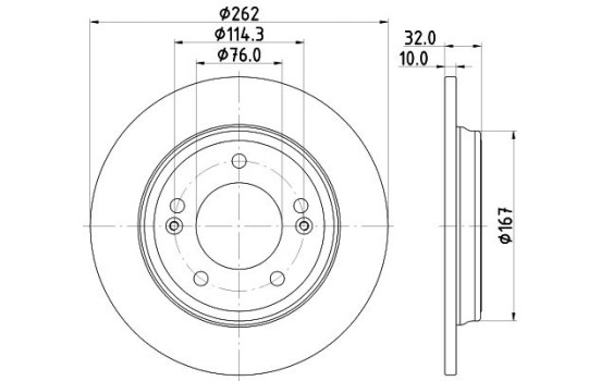 Disque de frein 8DD 355 132-611 Hella