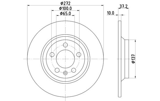 Disque de frein 8DD 355 132-701 Hella