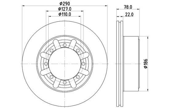 Disque de frein 8DD 355 133-321 Hella