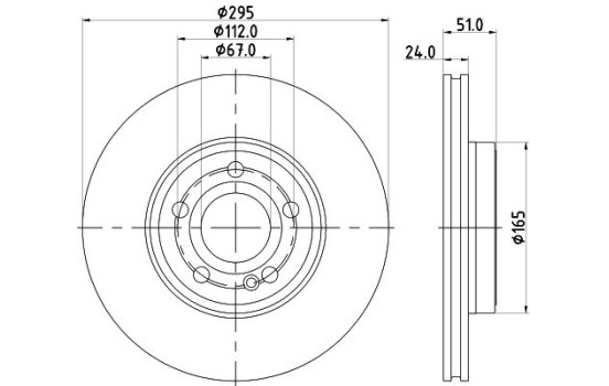 Disque de frein 8DD 355 133-381 Hella