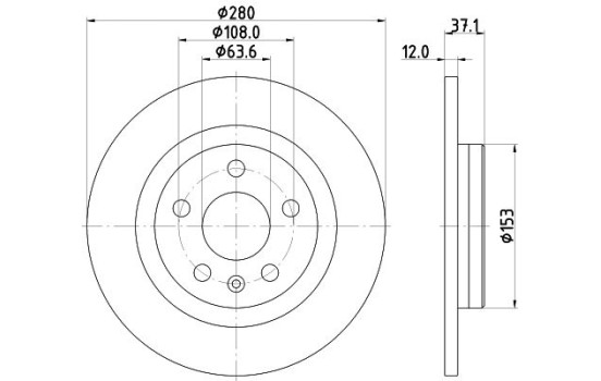 Disque de frein 8DD 355 133-411 Hella