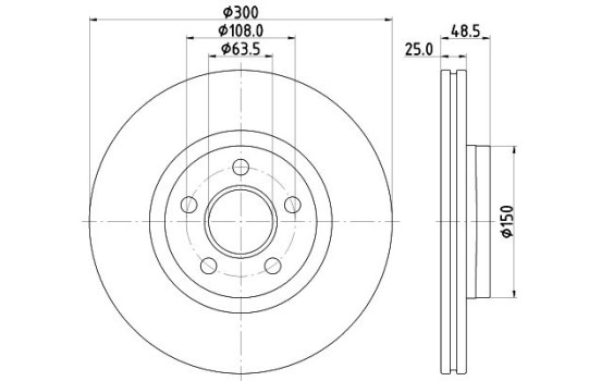 Disque de frein 8DD 355 133-531 Hella