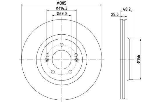 Disque de frein 8DD 355 134-391 Hella