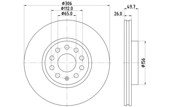 Disque de frein 8DD 355 134-611 Hella