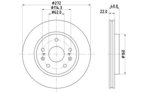 Disque de frein 8DD 355 134-651 Hella