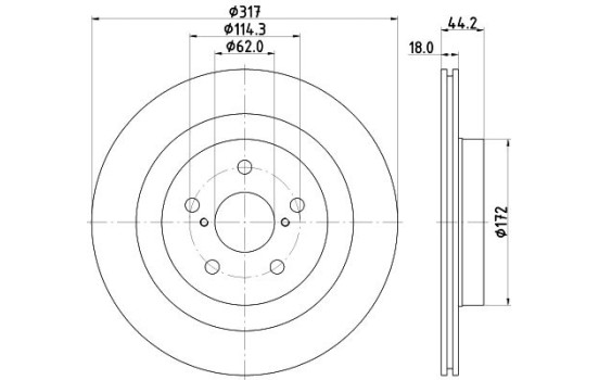 Disque de frein 8DD 355 134-961 Hella, Image 4