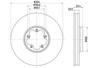 Disque de frein 8DD 355 135-111 Hella