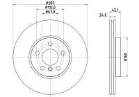 Disque de frein 8DD 355 135-121 Hella