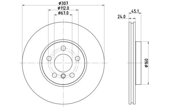 Disque de frein 8DD 355 135-121 Hella
