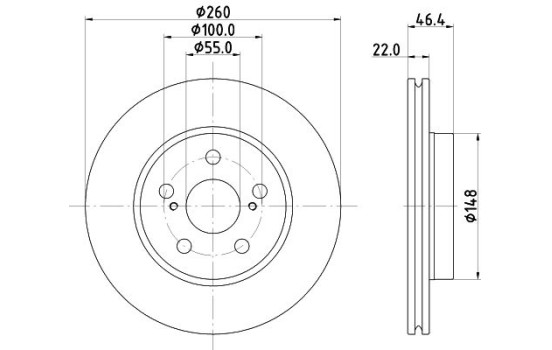 Disque de frein 8DD 355 135-141 Hella