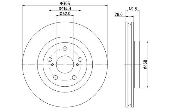 Disque de frein 8DD 355 135-241 Hella