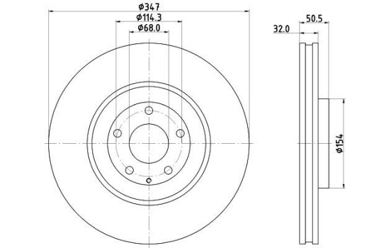 Disque de frein 8DD 355 135-271 Hella