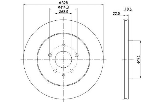 Disque de frein 8DD 355 135-281 Hella