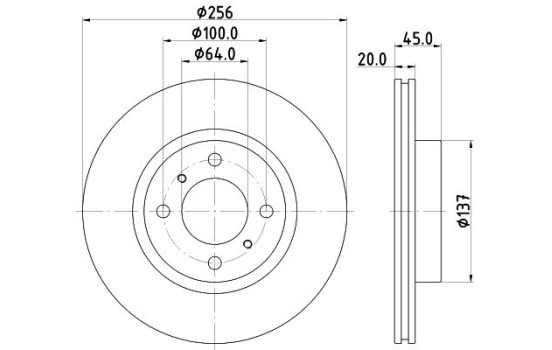 Disque de frein 8DD 8DD 355 126-941 Hella, Image 4