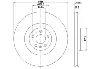 Disque de frein 8DD 8DD 355 132-411 Hella