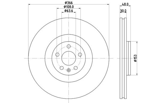 Disque de frein 8DD 8DD 355 132-411 Hella