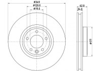 Disque de frein 8DD 8DD 355 132-551 Hella