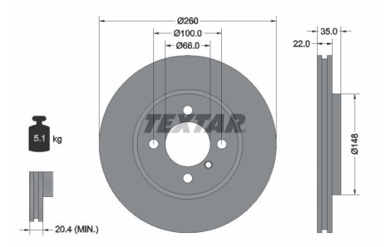Disque de frein 92026503 Textar