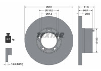 Disque de frein 92031500 Textar