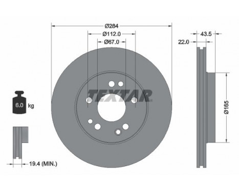 Disque de frein 92031900 Textar