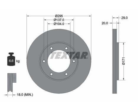 Disque de frein 92035600 Textar
